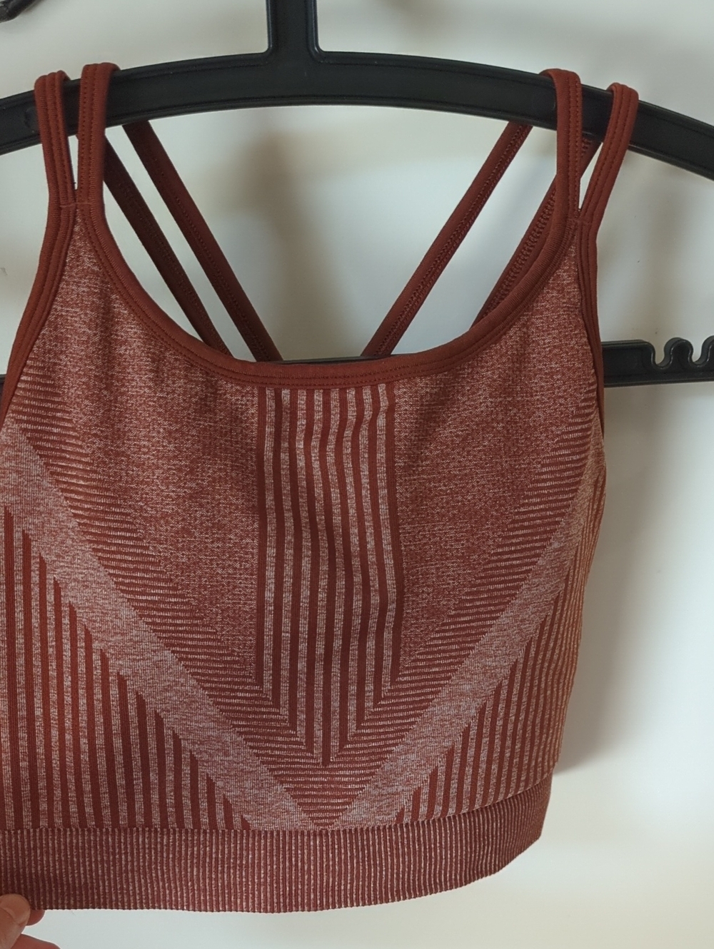 Smartwool Ribbed Sports Bra- Rust - Picture 2 of 5